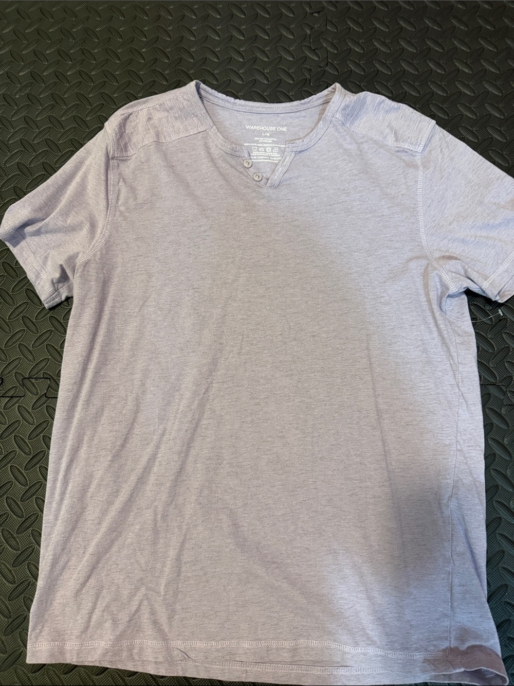 Warehouse Men's Lavender Short Sleeve Crew Neck Tee